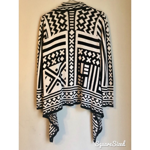 Say What Aztec Black & White Cardigan XL - Picture 5 of 7